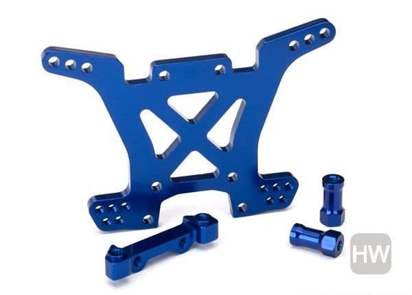 TRAXXAS ACC SLASH ALUMINUM REAR SHOCK TOWER/HARDWARE BLUE 6838X