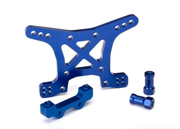 TRAXXAS ACC SLASH ALUMINUM FRONT SHOCK TOWE/HARDWARE BLUE 6839X