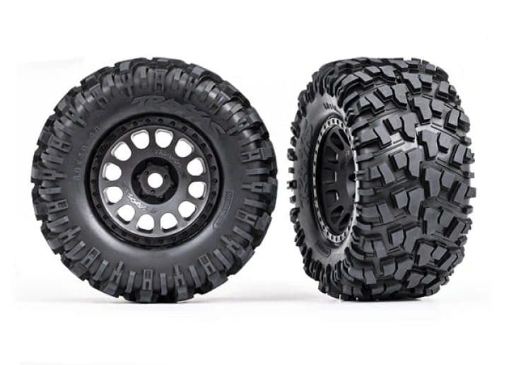 RODA TRAXXAS HUGE MAXX AT MATTE BLK 24MM (XRT) 7875