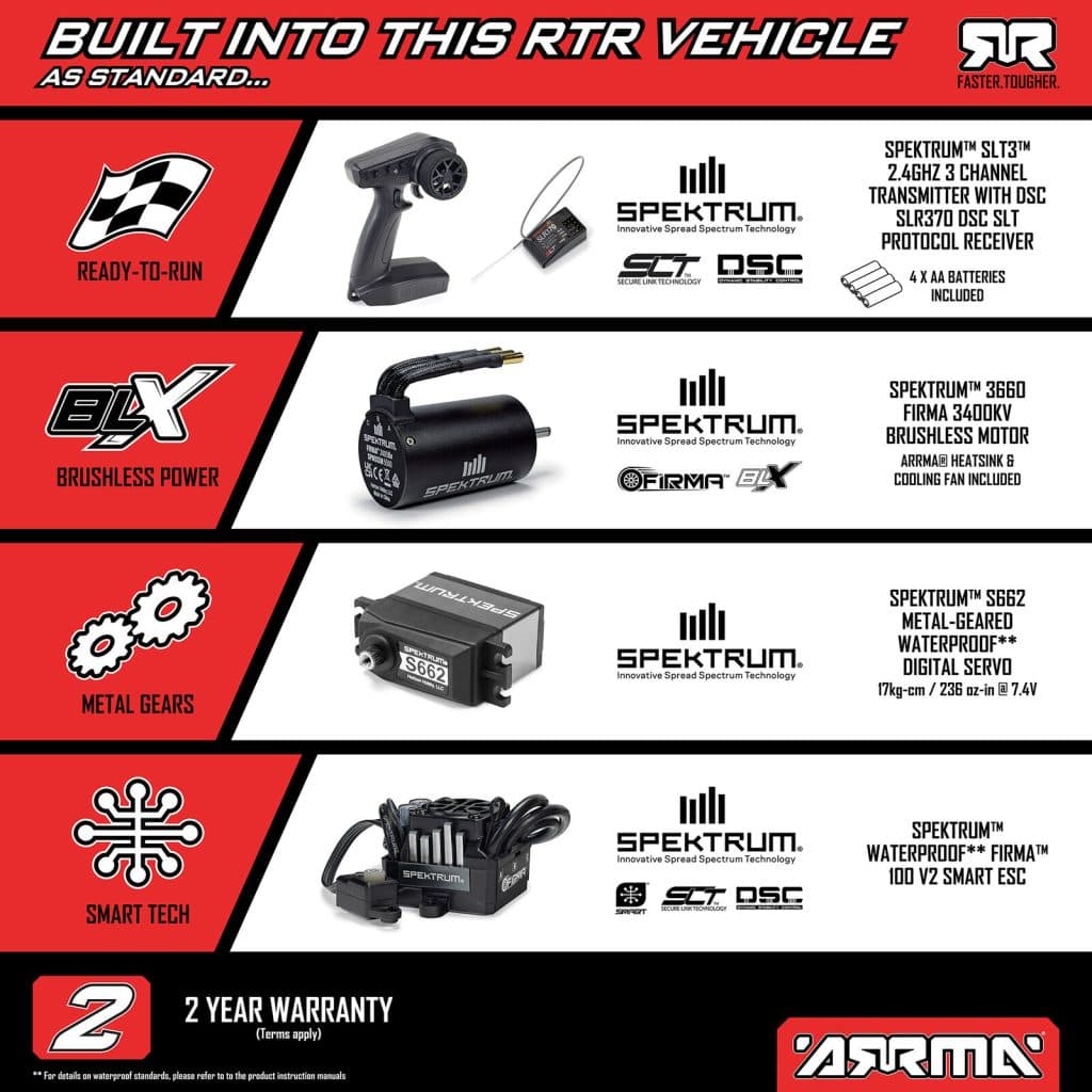 CARRO ARRMA 1/8 INFRACTION 223S 4WD BLX Azul ARA4315V4T1