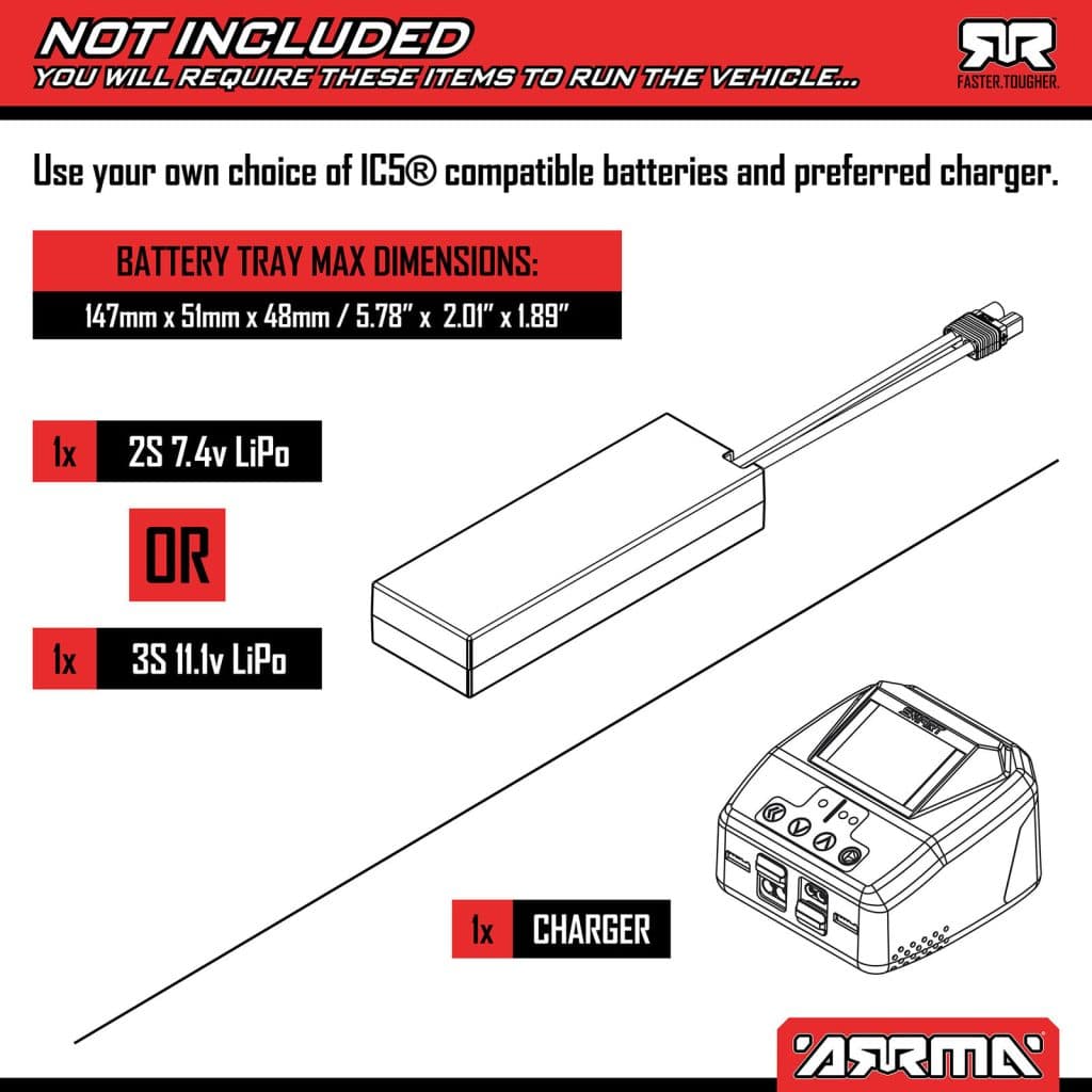 CARRO ARRMA 1/8 INFRACTION 223S 4WD BLX Negro ARA4315V4T2