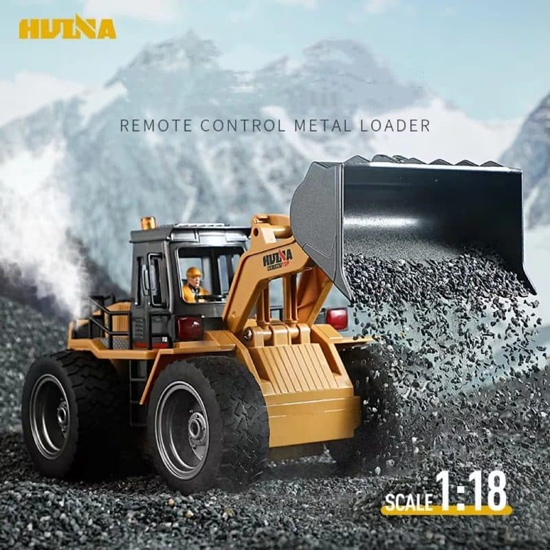 CAMINHAO HUINA 1/18 TRATOR BULLDOZER 9CH 1532