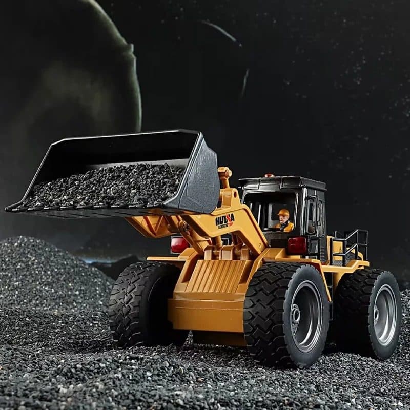 CAMINHAO HUINA 1/18 TRATOR BULLDOZER 9CH 1532