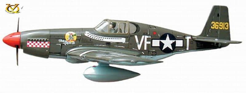 AVIÃO VQ P-51B MUSTANG 58.2" .46 EP-GP SHANGRI-LA OLIVE VQA06BEX