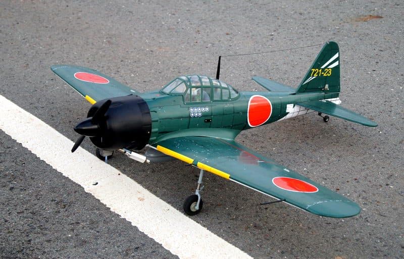 AVIÃO VQ MITSUBISHI A6M5 "ZERO" 62.2" .46 EP-GP Verde VQA015