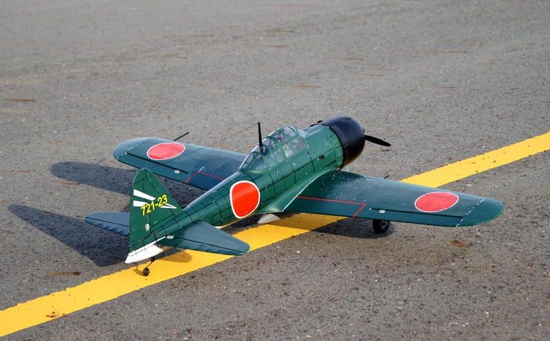 AVIÃO VQ MITSUBISHI A6M5 "ZERO" 62.2" .46 EP-GP Verde VQA015