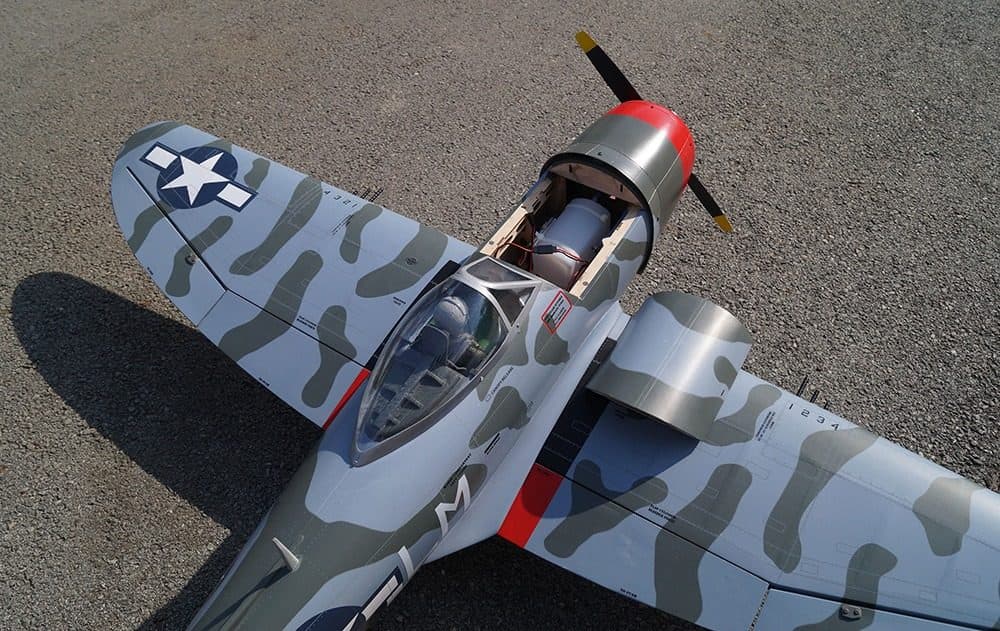 AVIAO VQ P-47D THUNDERBOLT 59.06" 46-55 EP-GP W/BOMB CAMO VQA142DC