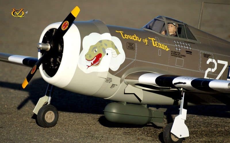 AVIAO VQ P-47B TOUCH OF TEXAS 59.06" 46-55 EP-GP W/BOMB VQA142BT
