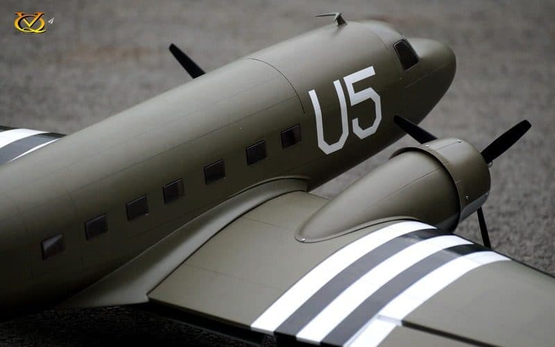 AVIAO VQ DOUGLAS DC-3 70.8" .25 EP-GP US ARMY VQA130A