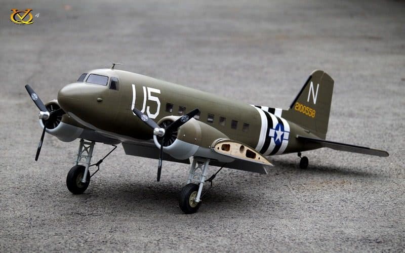 AVIAO VQ DOUGLAS DC-3 70.8" .25 EP-GP US ARMY VQA130A