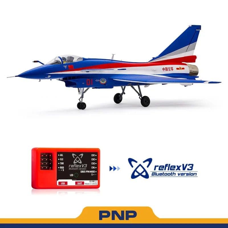 AVIAO FMS J-10 64MM EDF PNP W/REFLEX V3 FMS149PBU-REFV3