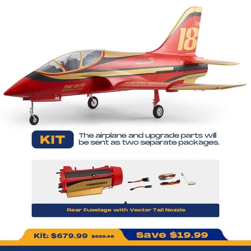 AVIAO FMS AVANTI 90MM EDF PNP RED FMS150PRD