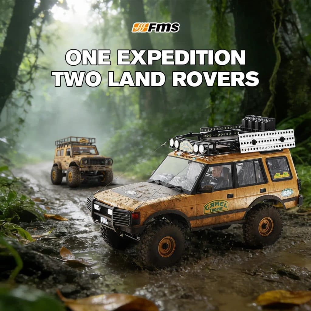 CARRO FMS 1/10 FCX10 LAND ROVER DISCOVERY RS YELLOW FMS11043RSYL-SP