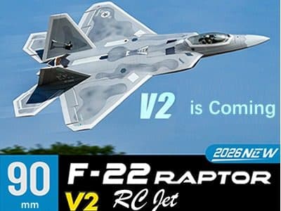 AVIAO FW F-22 90 RAPTOR V2 6S EDF PNP FJ31315P
