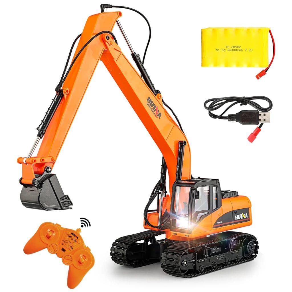 ESCAVADEIRA HUINA 1/14 con ESTEIRA 15CH LONG BOOM 1551