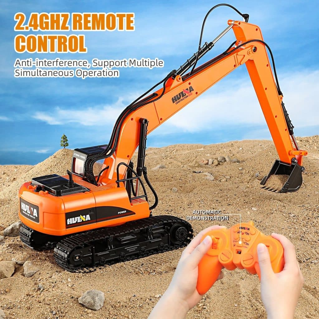 ESCAVADEIRA HUINA 1/14 con ESTEIRA 15CH LONG BOOM 1551