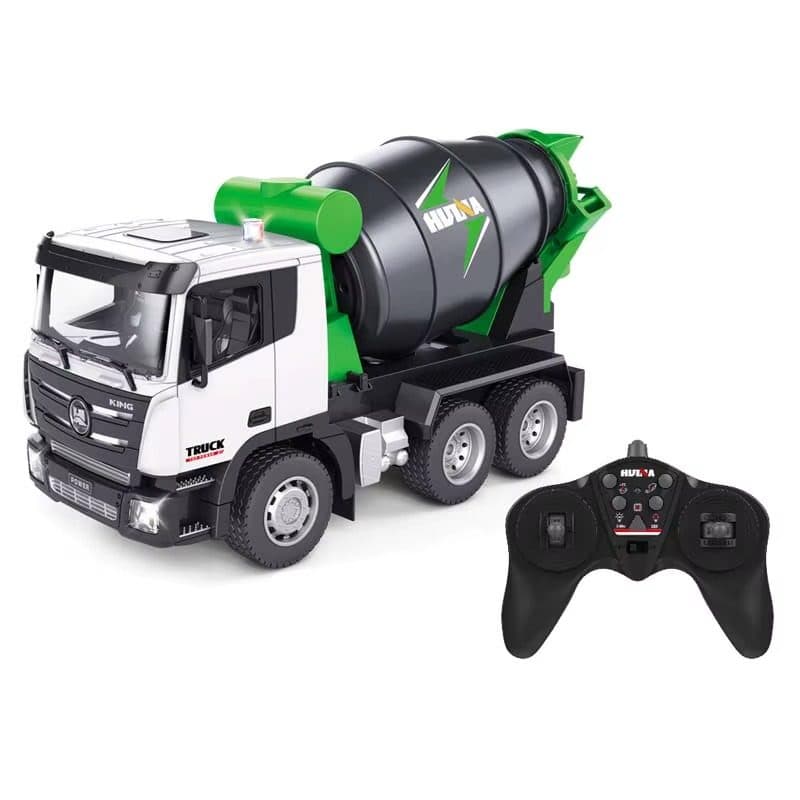 CAMINHAO HUINA 1/18 CONCRETO MIXER TRUCK 9CH 1557
