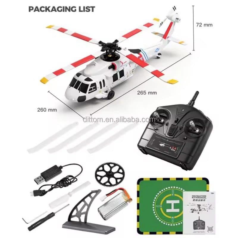 HELICOPTERO WLTOYS FLYBARLESS UH-60L BLACK HAWK RESCUE K270 00050567