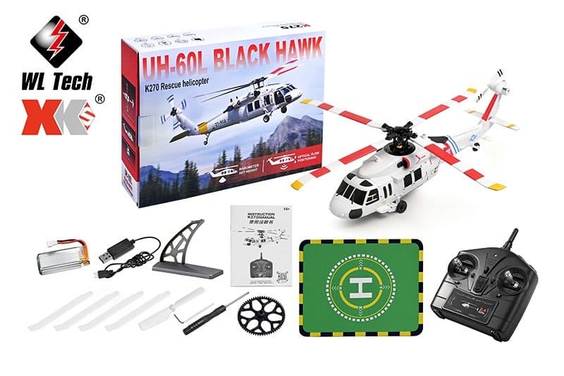 HELICOPTERO WLTOYS FLYBARLESS UH-60L BLACK HAWK RESCUE K270 00050567