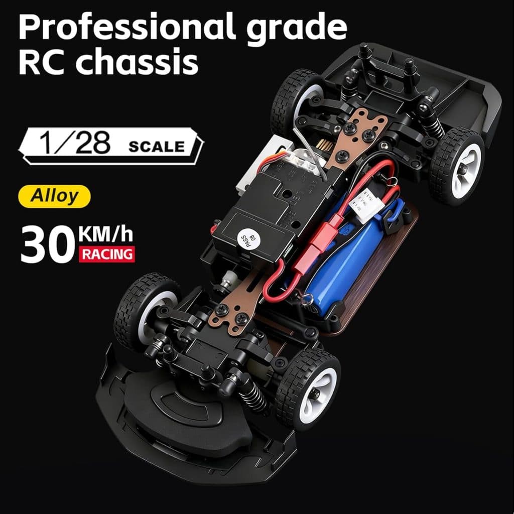CARRO WLTOYS 1/28 DRIFT RACING 30KM W/LEDS 4WD BLUE 284019-A