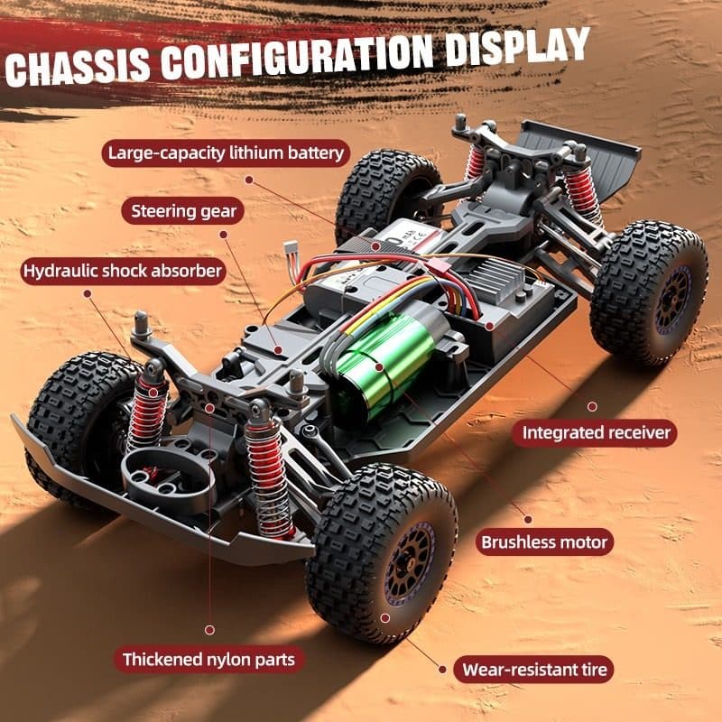 CARRO HB TOYS 1/12 UDR RACING RALLY 40KM 4WD ORANGE HB-RD1201