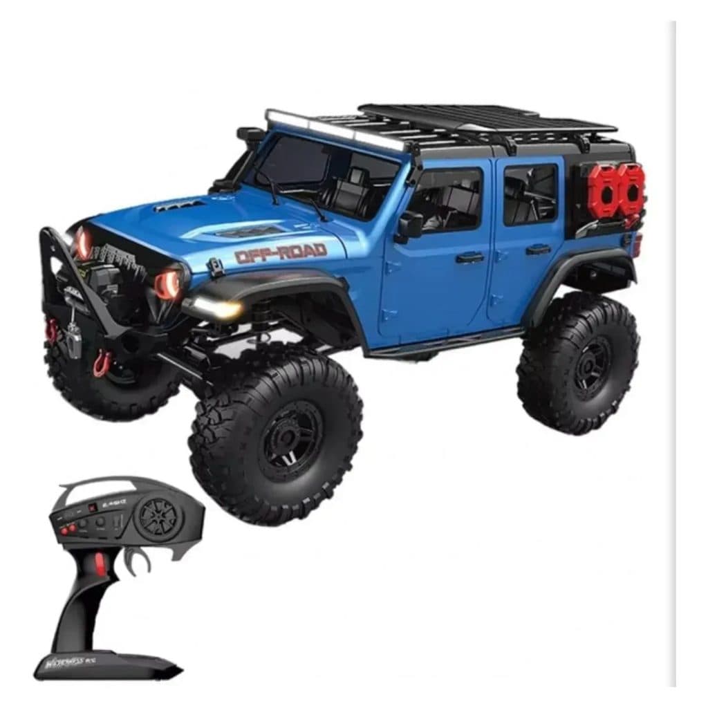 CARRO HB TOYS 1/10 JEEP RUBICON 18KM 4WD BLUE HB-R1013-2