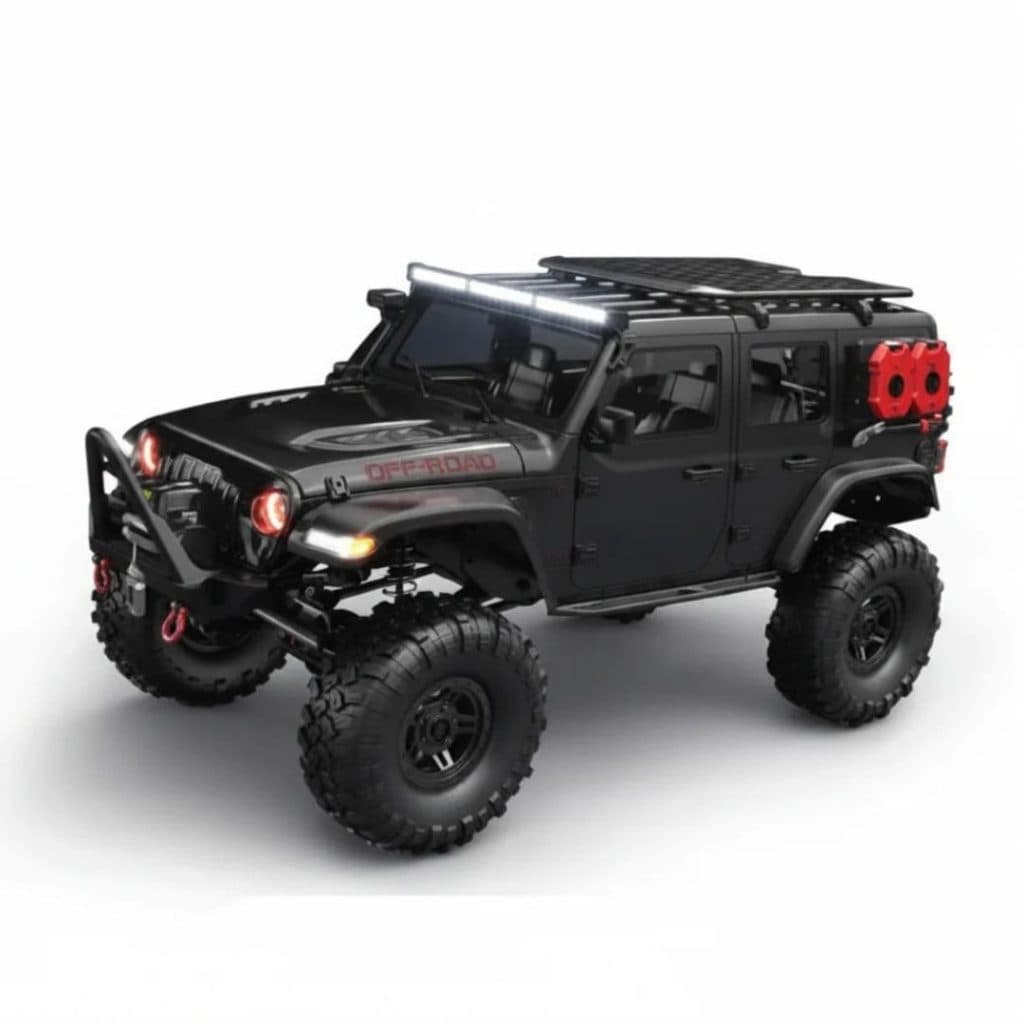 CARRO HB TOYS 1/10 JEEP RUBICON 18KM 4WD BLACK HB-R1016-2