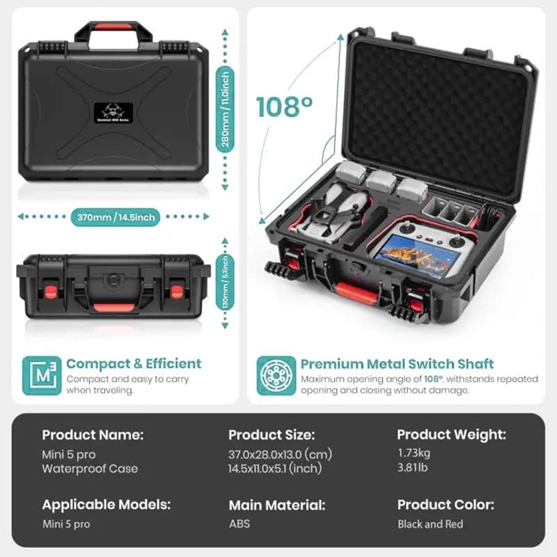 MALETA STARTRC HARDCASE para DJI MINI 5 PRO (FLY MORE COMBO)
